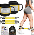 Ankle Resistance Bands with Cuffs, Leg and Glutes Workout Equipment, Resistance Bands with Ankle Straps for Cable Machine Kickbacks, Booty Workouts, Lower Body Exercises - Home Gym Exercise Equipment