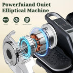 Under Desk Elliptical Machine, Portable Seated Pedal Exerciser with Remote Control, 3 Modes & 12 Adjustable Speeds, Quiet Fully Assembled Electric Leg Exerciser for Seniors Home Office