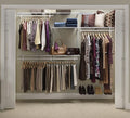 ClosetMaid ShelfTrack Wire Closet Organizer System, Adjustable from 5 to 8 Ft., with Shelves, Clothes Rods, Shoe Shelf, Hardware, Durable Steel, White