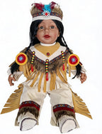 KINNEX COLLECTIONS SINCE 1997 22" Collectible Native American (Indian) Vinyl Doll - VM221079 (Malini)