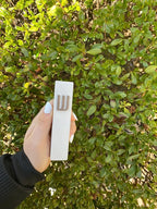 A&S Mezuzot Modern Concrete Mezuzah Case with Scroll, Easy Peel and Stick Mezuza (Ivory+ Wood Shin, 5 Inches)