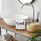 Modern Farmhouse Decor, Home Decor For Living Room, Boho Chic Aesthetic Shelf Decorations, Christian Dear God Acrylic Sign, Farmhouse Entryway Tv Stand Fireplace Coffee Table Decoration (17)