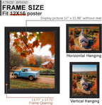 KTKDE 12x16 Picture Frame Set of 5,black Wooden frames, Vertical & Horizontal Wall Hanging for Wall Display,Studio Gallery Photo Frame for Photos, Posters & Art Prints