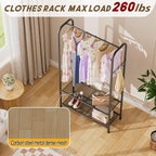 Clothes Garment Coat Rack Drying Clothing Racks Metal Freestanding for Hanging Clothes Portable Closet for Laundry Bedroom Black