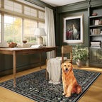 Traditional Design Vintage Floral Area Rug 4 x 6,Washable Area Rugs - Perfect for Living Room, Bedroom, Pet & Child Friendly, Nursery - Stain & Water Resistant Non-Slip, Dining Room Decor