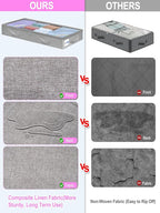 punemi Under Bed Storage Containers, Below 4 Inches Tall Low Profile Underbed Storage, NO STRUCTURE, Soft Foldable Underbed Cloth Storage Bags, Zipper Blanket Storage Container, 2Pack, 20x40x3.7in