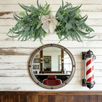2 Floral Swag for Front Door 24" Greenery Teardrop Swag Eucalyptus Swag Summer Wreath with Eucalyptus Olives Leaves Mixed Berry for Wedding Arch Party Wall Home Garden Decor