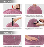 Inflated Wobble Cushion,Circular Non-slip Texture for Comfortable Sitting,Extra Thick Dyna Disc with Pump for Core Strength,Wiggle Seat to Improve Posture,Fitness,660lb Load Capacity