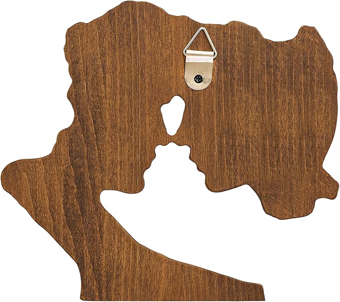 BGCOPPER Wooden Couple Statue, Abstract Couple Sculptures Ornament for Home Decor Women Gift for Anniversary Wedding (10 Inch)