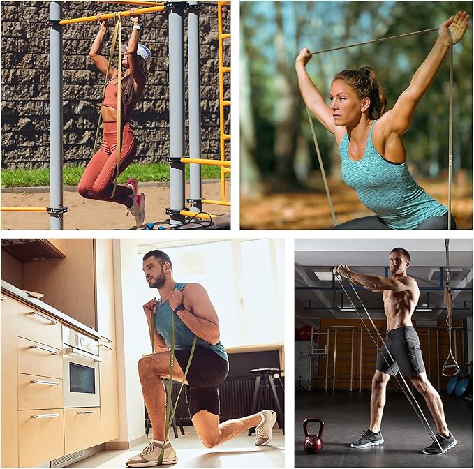 VEICK Resistance Bands for Working Out, Exercise Bands, Workout Bands, Pull Up Assistance Bands, Long Heavy Stretch Bands Set for Men Women, Power Weight Gym at Home Fitness Equipment