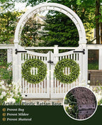 24'' Boxwood Wreath for Front Door, Porch, Window - Foldable Greenery Boxwood Wreaths for Farmhouse Wedding Indoor Outdoor Decor - Spring, Summer, Fall, All Seasons