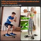 Balance Board for Adults | Wobble Board with Adjustable Stoppers - 3 Different Distance Options | Wooden Balance Boards for Improve Balance, Surf Trainer & Physical Therapy