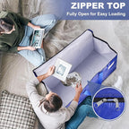 StorageRight Heavy Duty Moving Boxes-Moving Bags with Zipper, Reinforced Handles and Tag Pocket-Collapsible Moving Supplies-Totes for Storage Great for moving, Storage and Travel 93L(Blue-4 Pack)