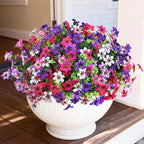 Artificial Flowers for Outdoor Faux Flower Spring Decoration, 12 Bundles Fake Plants Silk Daisy Bulk UV Resistant Realistic for Outside Porch Patio Balcony Planter Yard Garden Home Decor(Mixed 1)