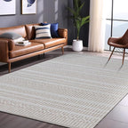 Modern Indoor Rug Stripe 5x7 Area Rugs for Living Room Luxury Kitchen Bedroom Durable Soft Geometric Durable Low and High Pile Stain Resistant Non Shedding Area Carpet 5x7
