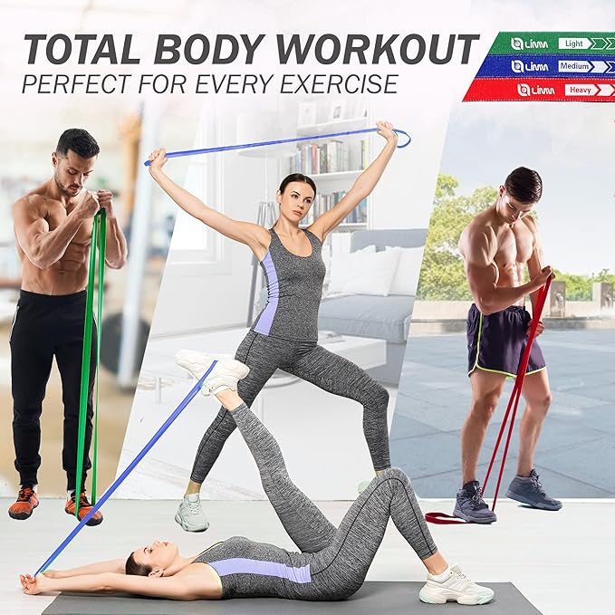 Fittest Pro by Limm Resistance Bands for Legs and Butt, Fabric Exercise Loop Bands Yoga, Pilates, Rehab, Fitness and Home Workout, Strength Bands for Booty