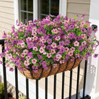 Artificial Fake Flowers Plants for Outdoor Spring Summer Decor, 12 Bundles Faux Silk Flowers for Outdoor Outside Planter Colorful Daisy UV Resistant Look Real for Front Door Porch Patio Yard