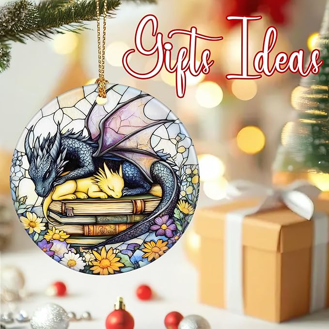 Dragon Hanging Ornament, Christmas Ornaments, Xmas Decorations for Tree, Ornaments for Christmas Tree, Holiday Ornament, Dragon Lover Gifts, Holiday Party Gifts, and Xmas Gift Ideas