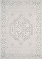 Modern Micro Loop Indoor Area Rugs for Living Room Bedroom Kitchen Geometric Trellis White 4x6 Luxury Durable Low and High Pile Non-Shedding Stain Resistant Soft Area Carpet 4 x 6