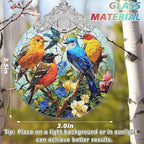 Birds on Branches Stained Glass Orament - Christmas Ornament - Christmas Decorations for Tree - Holiday Present ldeas - Gift Exchange