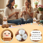 Emotional Support Positive Crochet Animals Pickle Funny Gag Doll Gifts for Adult Men Women Friends, Weird Things Stuff Desk Decor