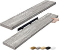 Sorbus Floating Shelves for Wall - 48 Inch Long Bathroom Shelves, Wall Decor for Bedroom, Kitchen, Living Room & Book Storage - Mounted Floating Shelf with Invisible Brackets (Gray, 2 Pack)