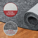 Waterproof Rug Pad, 2x6 ft Area Rug Non-Slip Carpet Pad, 1/4" Thick Non-Slip Rug Pads for All Floors and Finishes, Felt Pad for Hardwood Floors, Keeps Carpets in Place Soft and Safe