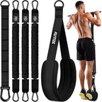 Pull Up Assistance Bands, Pull Up Bar Resistance Bands, Pull Up Bands for Enhanced Strength Training, Muscle Training, 3 Heavy-Duty Adjustable Pull Up Assist Strap & Comfortable Foot Strap