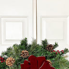Haute Decor Adapt Adjustable Wreath Hanger, Top & Length Adjustable Version (Champagne), Strong Over The Door Hook - Fits Most Door Styles and Sizes
