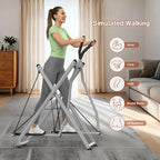 Air Walk Elliptical Glider Machine - 600LBS Capacity, Fully Assembled Low-Impact Design for Home Gym Cross-Training Arm & Leg Cardio Workout-New Version