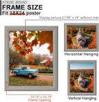 KTKDE Studio Gallery 18x24 Select Poster Frame Set of 5, Grey Wooden frames Display Poster, Posters & Art Prints for Artwork Wall Vertical or Horizontal Display best gift