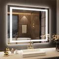 LOAAO 44"X36" LED Mirror for Bathroom, Lighted Bathroom Mirror with Lights, Anti-Fog, Dimmable, Memory Function, Clear Reflection