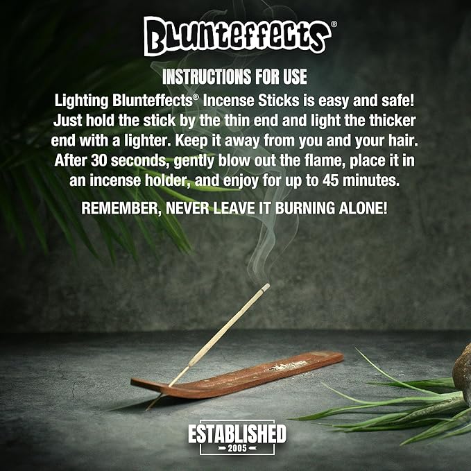 Blunteffects Hand-Dipped Incense Sticks - Premium 144-Pack Variety Set, 12 Different Scents, 11" Long, USA-Made Aromatherapy with Long Burn Time (12 Pack, 144 Total Sticks)