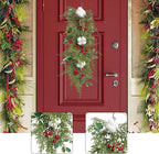 Artificial Christmas Teardrop Swag Door Swag 68cm Decorative Prop Ornament