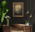 Vintage Gold Framed Wall Art Retro Dark Dragonfly Painting Canvas Prints Gothic Insect Picture Wall Decor Rustic Farmhouse Animal Poster Artwork for Living Room Bedroom Bathroom, 16x24in
