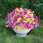 24 Bundles Artificial Flowers for Outdoor Faux Plants for Spring Summer Decoration, UV Resistant Realistic Silk Plastic Fake Flowers Garden Porch Patio Balcony Yard Front Home Decor