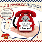 Romantic Gift for Men Women, Funny Handmade Crochet Telephone Doll with “I Just Called to Say I Love You” Cute Birthday Gifts for Girlfriend, Boyfriend, Wife, Husband, Anniversary Desk Decor
