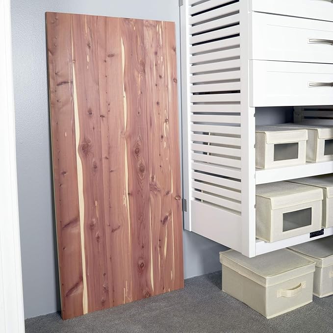 Household Essentials Cedar Fresh Cedar Panels for Closet 2 Pack, Bracket-Free with a Variety of Potential Uses, Natural