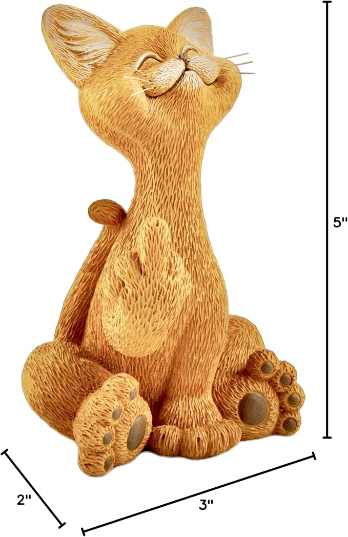 Catitude - Whimsical Cat Raising Middle Finger Figurine - Hilarious Get Ready for Laughs - Stress Relief - Gifts for Cat Lovers,