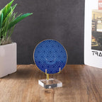 2 Pcs Adjustable Metal Arm Display Stand Rock Crystal Stands for Display Gold Small Plate Stands Easel Displays Holder with Acrylic Base Mineral Stand for Geodes Mineral Agate Collection