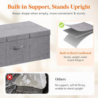 Lifewit 100L Under Bed Storage Containers, 11.8 Inch Tall Underbed Clothes Storage Organizer Bin with Sturdy Sidewalls, Bottom, 3 Lids, Deep Storage Drawer for Clothes, Shoes, Blankets, Pillows 2 Pack
