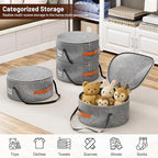 SLEEPING LAMB Cowboy Hat Box for Travel and Storage, Collapsible Cap Organizer Case with Handles & Shoulder Strap for Men Carry Cap Bag, Soft and Large Hat Box for Women Storage for Closet, Grey
