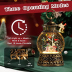 Christmas Snowman Snow Globe, Cardinal Musical Snow Globe Lantern Lights with 6H Timer Battery & USB Powered, Retro Style Holiday Glitter Globe for Xmas Home Decoration Holiday Party Gifts
