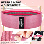 Fabric Resistance Bands for Working Out, 6Pack Non-Slip Exercise Bands for Women and Men, Fabric Booty Bands for Home, Fitness, Pilates, Stretching