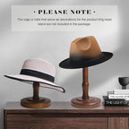 CHADWICK Vintage Style Hat Rack Stand, Rustic Brown Hat Display Stand Wood, Hat Rack Tabletop Cap Organizer and Display Rack