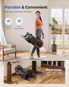 Sitting Under Desk Elliptical Machine, Leg Exerciser While Sitting for Seniors, Seated Pedal Exerciser, Quiet & Portable Pedal Exerciser with 8 Resistance Levels, Work from Home Fitness