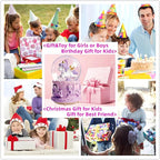 Unicorn Snow Globes,4.7IN Purple Music Snowglobes with LED Lights and Automatic Snowfall,Music Box Gifts for Girl,Home Decor Glass Ball for Kids Room Birthday for 5-18 Year Old Girl