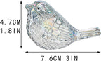 H&D HYALINE & DORA Glass Birds Figurines Handmade Blown Bird Figurine Crystal Glass Animal Collectible Figurine Gifts for Birds Lover (AB Coating)