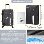 Vacuum Bag for Travel, Professional IPX8 Waterproof Reusable Vacuum Compression Bags for Travel Suitcases, Durable Space Saver Bag(1 Large,No Pump)