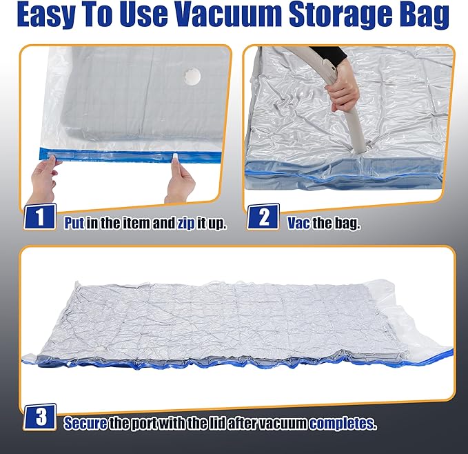 XX-Jumbo Size 48''X88'' Vacuum Storage Space Bags Extra Large for Blanket, Bedding, Comforters, Carpet, Sofa Pad Mattress, Pump Not Included (2 Pack)